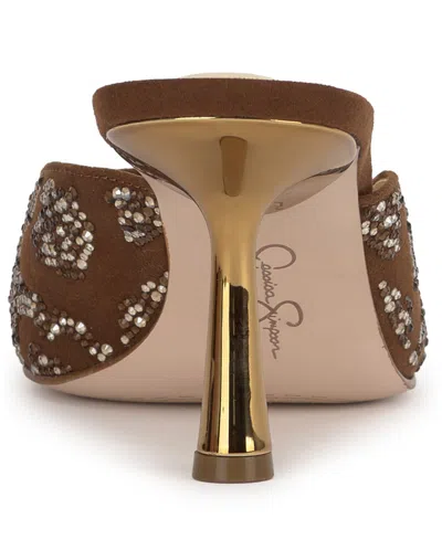 Jessica Simpson Women's Xia Mid-heel Mule Pumps In Brown