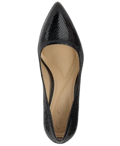 Jessica Simpson Jariah Womens Iridescent Almond Toe Platform Heels In Black