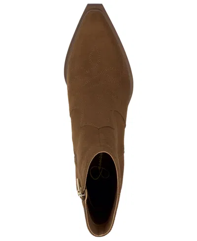 Jessica Simpson Women's Helvona Western Ankle Booties In Nude