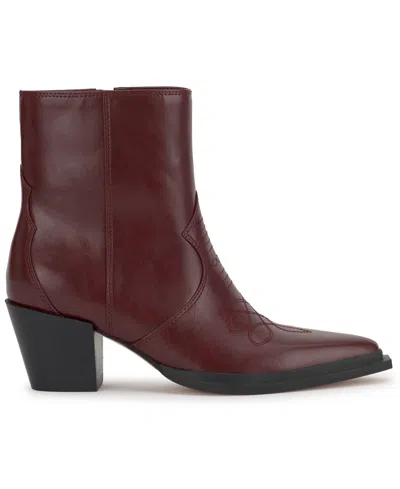 Jessica Simpson Helvona Pointed Toe Bootie In Burgundy
