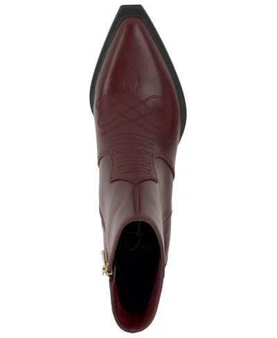 Jessica Simpson Helvona Pointed Toe Bootie In Burgundy