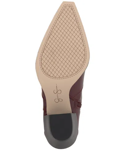 Jessica Simpson Helvona Pointed Toe Bootie In Burgundy
