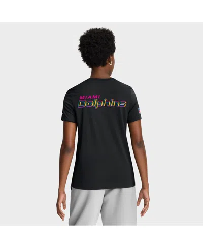 Nike Women's Black Miami Dolphins 2025 Nfl Crucial Catch Tri-blend Dri-fit T-shirt In Black