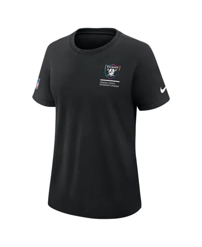 Nike Women's Black Miami Dolphins 2025 Nfl Crucial Catch Tri-blend Dri-fit T-shirt In Black