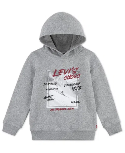 Levi's Boys 2t-7 Black Diamond Pullover Hoodie In Gray