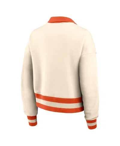 Nike Tan Clemson Tigers Legacy Half-zip Sweatshirt In Neutral