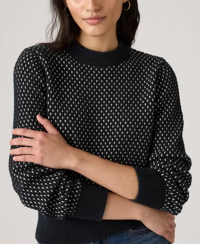 Levi's Snowflake Crew Sweater In Black