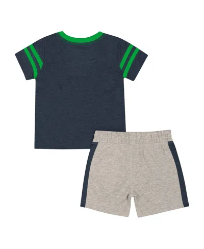Colosseum Infant 2-piece Heather Navy Notre Dame Fighting Irish T-shirt And Shorts Set In Blue