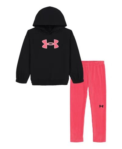 Under Armour Little Girls 2t-6x Rib Velour Tunic Set In Multi