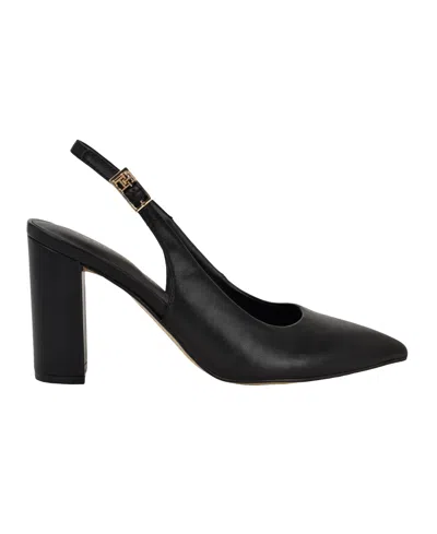 Tommy Hilfiger Azalee Block Heel Slingback Pump In Black