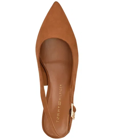 Tommy Hilfiger Azalee Block Heel Slingback Pump In Brown
