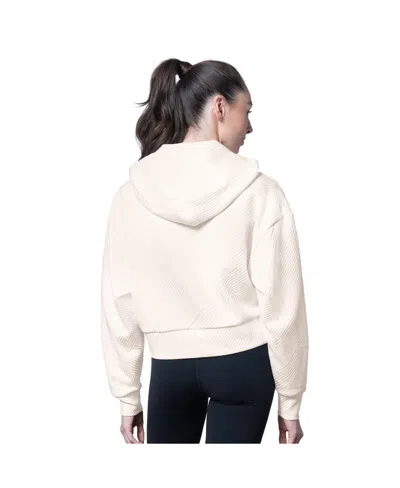 Msx By Michael Strahan Women's Cream San Francisco 49ers Eleanor Full-zip Hoodie In White