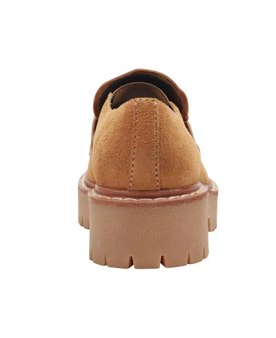Marc Fisher Ltd Women's Norton Lug Sole Leather Loafer In Brown