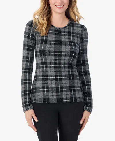 Cuddl Duds Crew Neck Top In Black