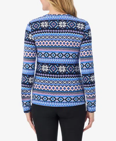 Cuddl Duds Crew Neck Top In Multi