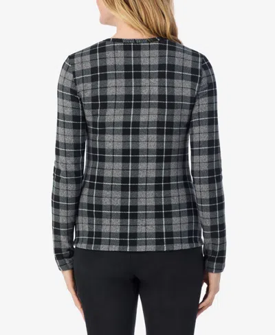 Cuddl Duds Crew Neck Top In Black