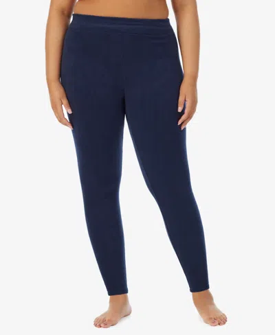 Cuddl Duds Plus Size Softwear Stretch High-rise Leggings In Blue