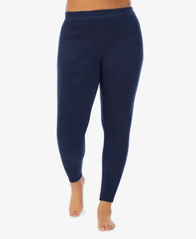 Cuddl Duds Plus Size Softwear Stretch High-rise Leggings In Blue
