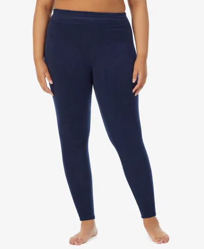 Cuddl Duds Plus Size Softwear Stretch High-rise Leggings In Blue