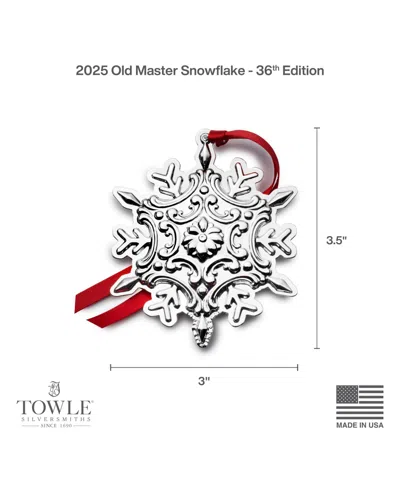 Towle 2025 Sterling Silver Old Master Snowflake Ornament, 36th Edition In Silver
