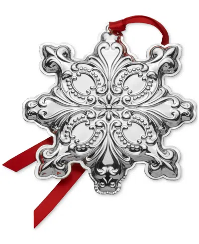 Wallace 2025 Sterling Silver Grande Baroque Snowflake Ornament, 28th Edition In Silver