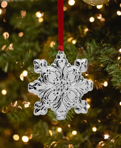 Wallace 2025 Sterling Silver Grande Baroque Snowflake Ornament, 28th Edition In Silver
