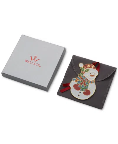 Wallace 2025 Gold-plated Enameled Snowman Ornament, 16th Edition In Multi