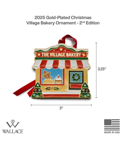 Wallace 2025 Gold-plated Enameled Bakery Ornament, 2nd Edition In Multi