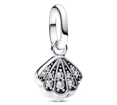 Pandora Sparkling Shell Mini Dangle Charms In White