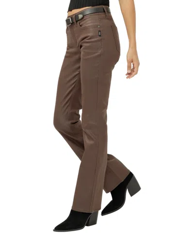 Silver Jeans Co. Women's Suki Mid Rise Curvy Fit Slim Bootcut Jeans In Brown