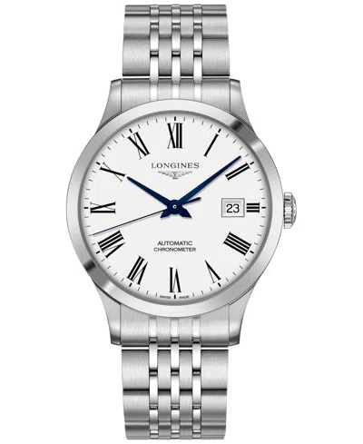 Longines Record Watch, 40mm In Metallic