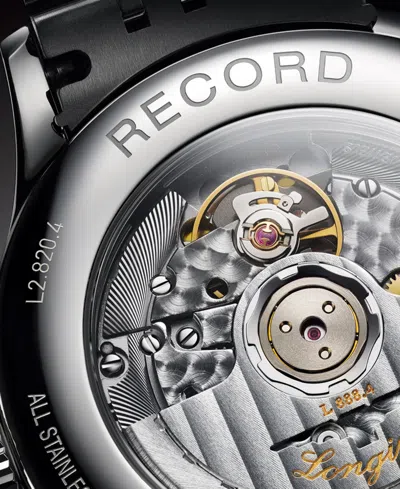 Longines Record Watch, 40mm In Metallic