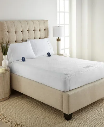 Shavel Micro Flannel Electric Mattress Pad, King In White