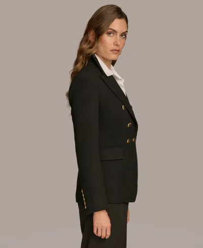 Donna Karan Women's Double Breasted Buttoned Blazer In Black