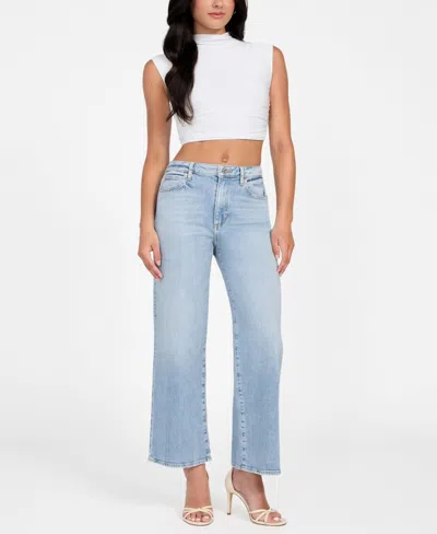 Guess Women's Wide Leg High Rise Pants In Blue