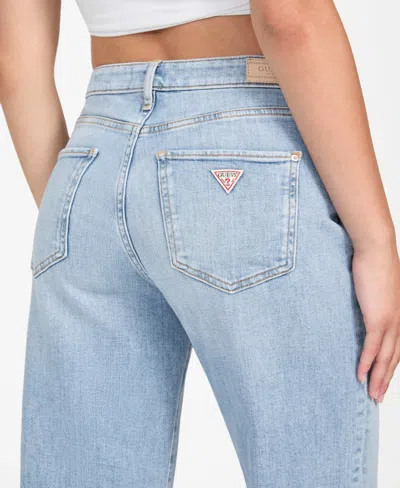 Guess Women's Wide Leg High Rise Pants In Blue