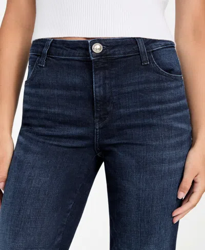 Guess Women's Straight Fit Mid Rise Jeans In Blue