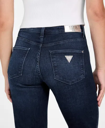 Guess Women's Straight Fit Mid Rise Jeans In Blue