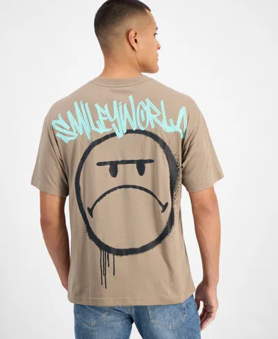 Smileyworld Men's Happy Mad Graphic T-shirt In Brown