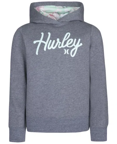 Hurley Girls 7-16 Long Sleeve Fleece Hoodie In Gray