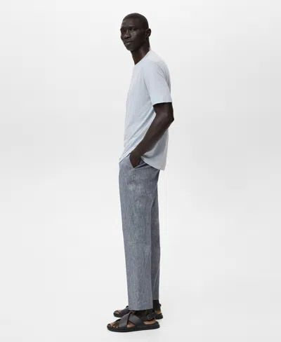 Mango Men's Linen Slim-fit T-shirt In Green