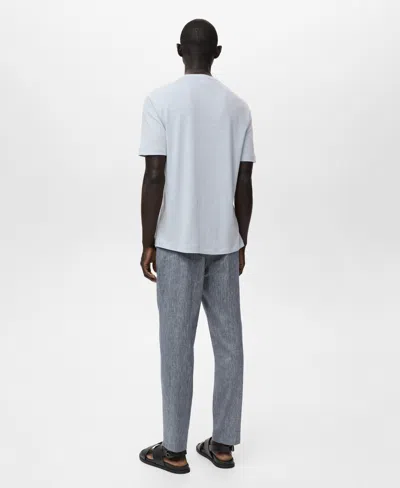 Mango Men's Linen Slim-fit T-shirt In Green