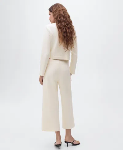 Mango Women's Cotton Crop Pants In Neutral