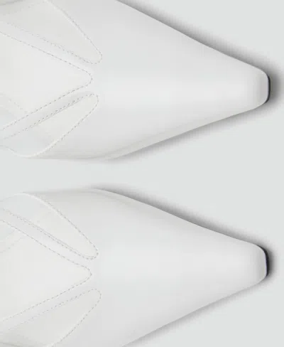 Mango Women's Kitten-heel Pointed Shoes In White