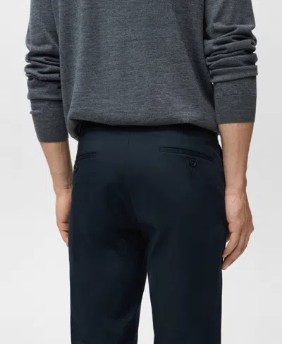 Mango Men's Dublino Slim-fit Chino Pants In Blue