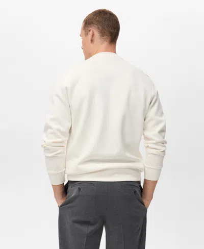 Mango Men's Regular-fit Cotton Sweatshirt In White