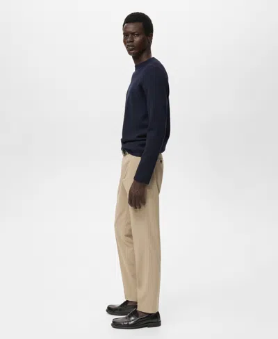 Mango Men's Pleated Slim-fit Pants In Neutral