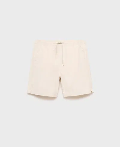 Mango Men's Basic Drawstring Swimsuit In Neutral