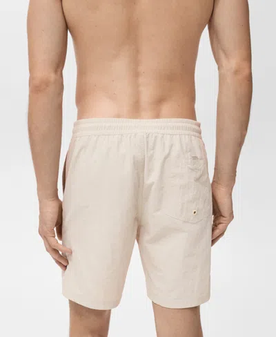 Mango Men's Basic Drawstring Swimsuit In Neutral