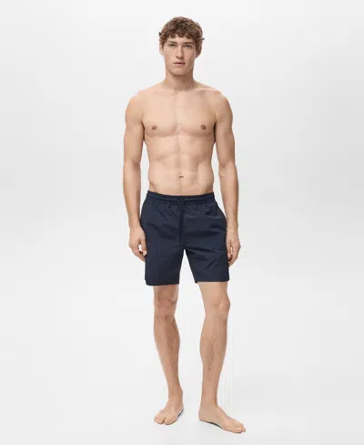 Mango Men's Basic Drawstring Swimsuit In Multi